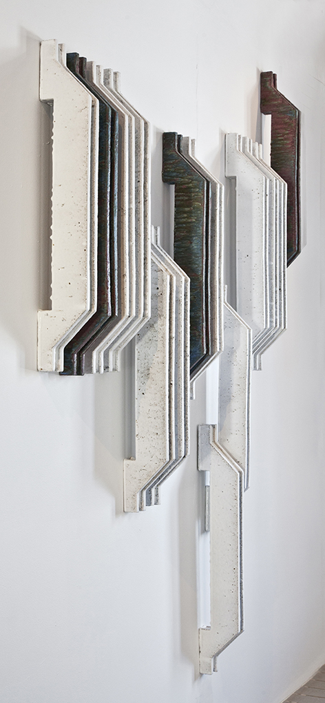 The Displacements exhibition at Grimmerhus reimagined space with glazed concrete, exploring tension, form, and material dialogue in a historic setting. 21