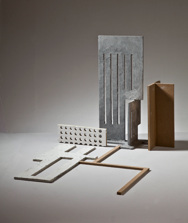Glazed concrete art from 2010, blending ceramics and architecture to explore light, form, and surface at Guldagergård residency. 29