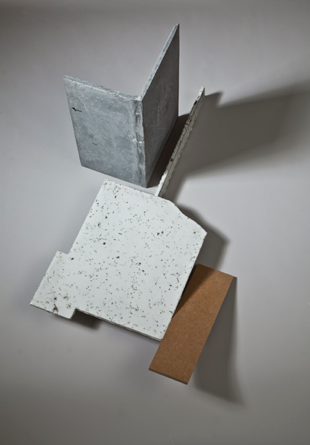 Glazed concrete art from 2010, blending ceramics and architecture to explore light, form, and surface at Guldagergård residency. 32