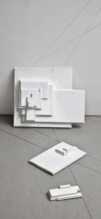 Glazed concrete art from 2010, blending ceramics and architecture to explore light, form, and surface at Guldagergård residency. 6