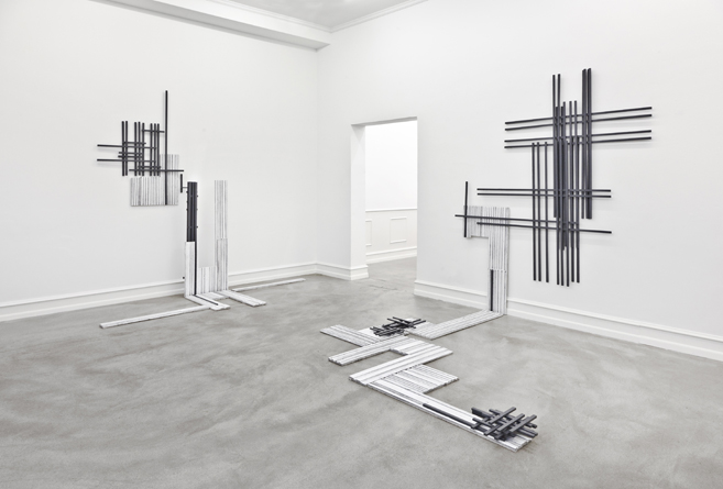 Ceramic-glazed concrete works engaging with space, light, and ornamentation at Gallery Oxholm, 2014. 5