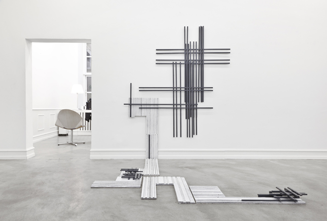 Ceramic-glazed concrete works engaging with space, light, and ornamentation at Gallery Oxholm, 2014. 3