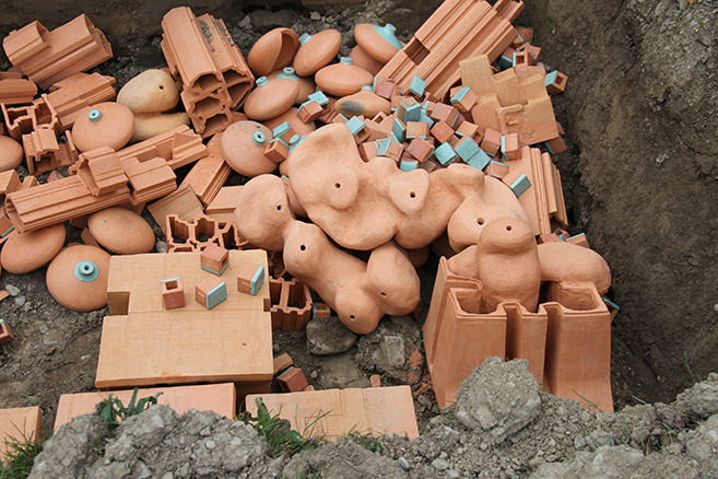 "The End"—Fragment 5, an inverted archaeological excavation at Alfred Square, burying ceramics for future rediscovery 6