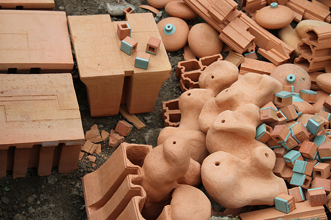 "The End"—Fragment 5, an inverted archaeological excavation at Alfred Square, burying ceramics for future rediscovery 5
