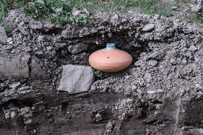 "The End"—Fragment 5, an inverted archaeological excavation at Alfred Square, burying ceramics for future rediscovery 2