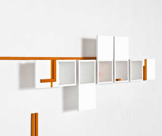 An exhibition at Marsden Woo Gallery exploring the interplay between architectural drawings, digital mapping, and spatial reality through abstraction and materiality. 12