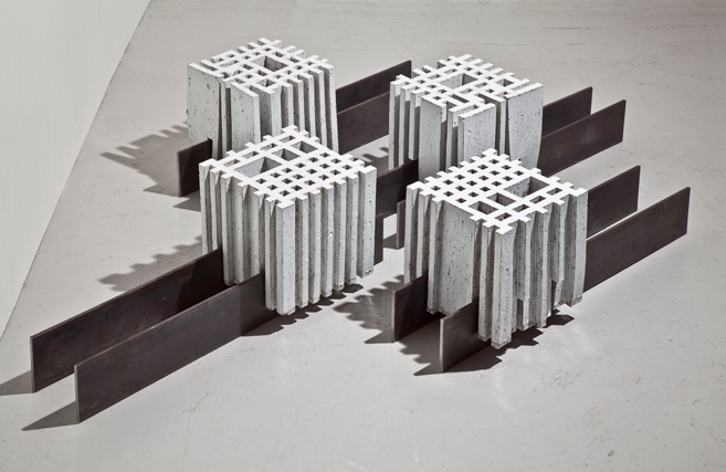 The Displacements exhibition at Grimmerhus reimagined space with glazed concrete, exploring tension, form, and material dialogue in a historic setting. 6